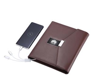Carnet de notes d'affaires imprimé multifonctionnel A4 Organisateur Fast Mobile Power Chargement sans fil PVC Cuir Papier Couverture Cadeaux Journaux - Product Image 1