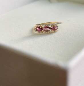 9KT Yellow Gold Radiant Spinel & <b>Diamonds</b> <b>Ring</b> - Product Image 4