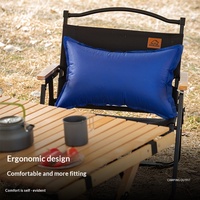 Coussin lombaire cylindrique confortable pour le voyage et le tourisme, gonflable automatiquement, support de taille, coussin en éponge pour l'extérieur, la sieste au bureau et le camping
