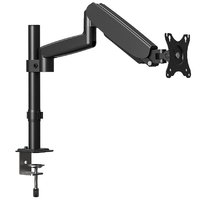 Hotselling nieuwe aluminium bureaustandaard met lange arm en dubbele gasveer voor laptops