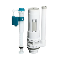 Accesorios de Cisterna de Inodoro de Plástico ABS, Ecológicos, con Doble Descarga, Válvula de Descarga de Alta Presión, Estilo Moderno, Ahorro de Agua, Montaje en el Suelo
