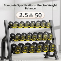 Haltères fixes en acier de haute qualité de 10 kg, recouverts de caoutchouc, avec logo personnalisé, durables, légers, design ergonomique pour la remise en forme à domicile