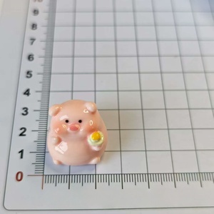 Oferta Especial: Cabujones de Resina con Diseño de Cerdo Gordo Rosa Pintado a Mano en 3D, Estilo <span class=keywords><strong>Kawaii</strong></span>, Temática Animal, Accesorios de Recuerdo de Elfo - Product Image 4