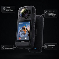 Caméra d'action panoramique 360° Insta360 X6 8K 120MP étanche 30m, kit de création de vlog pour les professionnels