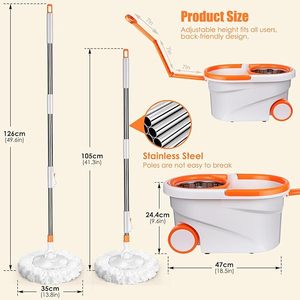 <span class=keywords><strong>Liao</strong></span> Thông Minh Turbo Lau Xô Set Với Kính Thiên Văn Cực Thép Bánh Xe Đi Bộ Xoay Lau Máy Giặt Cho Sàn Phẳng Công Cụ Làm Sạch - Product Image 1