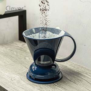 Gotero de Fondo Plano Inteligente para Café, Personalizado, Azul Marino, Trapezoidal, 500 ml, Libre de BPA, para Aerolíneas de Primera Clase - Product Image 2