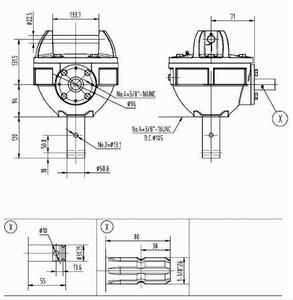 Ep Ep Oem Bibo Agricultural 58hp Ph50 Gearbox for Post Hole Digger 3.18 1 Agricultural 58hp Ph50 Gearbox for Post Hole Digger - Product Image 2