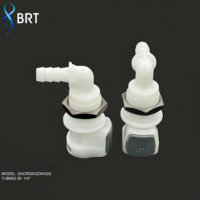 Raccord rapide en ligne BRT POM APC pour tuyau d'air, embout mâle avec robinet d'arrêt, connecteur rapide