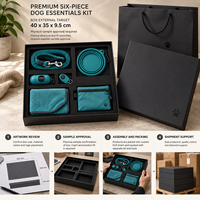 Ensemble cadeau compact pour promenade d'animaux avec logo personnalisé, laisse, gamelle, serviette, pochette – Cadeaux promotionnels pour clubs canins, fournisseur OEM ODM, commandes en gros