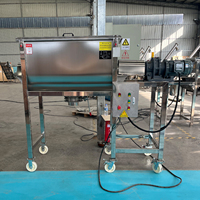 Mélangeur à ruban horizontal industriel automatique à moteur AC 200L 500L avec boîte de vitesses pour le mélange de poudres d'aliments et de produits chimiques