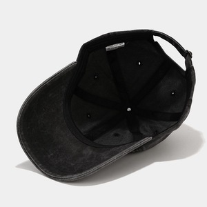 Cappellino da Baseball Vintage di Lusso in PVC Lavato, 6 Pannelli, Semplice e Sportivo, Unisex, Regolabile, per Esterni, Trendy, con Logo Personalizzabile, Cappello Parasole - Product Image 5