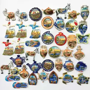 Groothandel Promotionele Kalkoen Istanbul Souvenir Hars 3d Hand Maken Koelkast Magneet