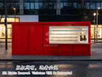Kiosque pliable en conteneur maritime préfabriqué pour restaurant, bar, café, ou boutique alimentaire mobile avec cuisine à vendre