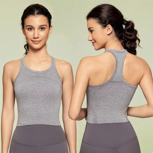 <span class=keywords><strong>Débardeur</strong></span> de yoga personnalisé de haute qualité pour femmes, haut extensible respirant sans coutures, gilet de sport à maintien élevé pour l'entraînement et le fitness - Product Image 5