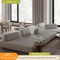 Ensemble de canapés modulaires en tissu sans accoudoirs, style italien moderne et minimaliste, assemblage libre pour appartements grands et petits, simple et élégant pour le salon