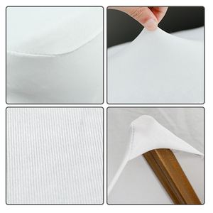 Housse de chaise extensible en spandex et polyester blanc 170 g/m² pour banquets et événements (vente en gros) - Product Image 4