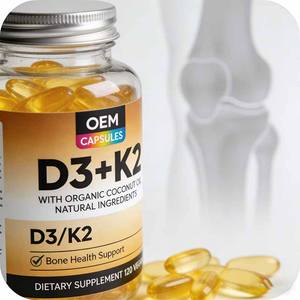 Cápsulas de Gel Suave de Vitamina D3 K2 Bajas en Azúcar de Primera Calidad para Niños y Adultos, Apoyo Inmunológico, Óseo y Cardíaco, Sabor a Melocotón, Certificación GMP, OEM - Product Image 4