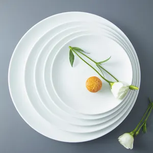 批发价格瓷制陶瓷盘套装现代设计白釉餐具餐厅