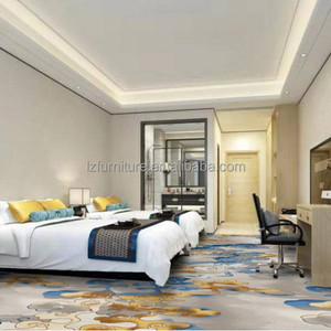 Ensemble de chambre d'hôtel moderne, lit queen size, meubles en bois, design contemporain, meubles durables pour chambre d'hôtes, usage commercial - Product Image 6