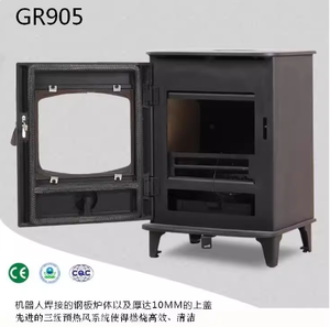 Cheminée autonome en fonte verte GR905 de 5 kW avec une efficacité thermique de 84,3 %, certifiée CE et EPA, pour usage en villa - Product Image 4