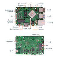 Carte mère originale Rock Pi 3A Rockchip RK3568 Quad-Core Cortex-A55 Radxa ROCK 3A compatible Linux Android, carte de développement mini