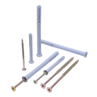 Chevilles d'expansion murales en plastique SHURUI avec vis pour cloisons sèches, tailles M6-M12, revêtement TiCN
