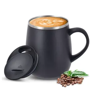 Tasse à café sous vide avec poignée thermos de bière de camping en acier inoxydable 304 à double paroi avec logo personnalisé
