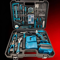Kit de perceuse à percussion sans fil 118 pièces, batterie lithium 21V, moteur sans balais, qualité industrielle, pour bricolage et travaux de construction, utilisation en extérieur