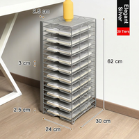 Étagère de rangement de fichiers de bureau en métal multi-niveaux A4 10/20 couches, organiseur de plateaux à papier mobile, séchoir en acier au carbone pour studio d'art