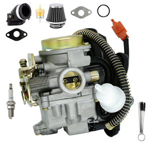 Carburateur pour <span class=keywords><strong>scooter</strong></span>, ATV, kart, quad, cyclomoteur GY6 <span class=keywords><strong>50cc</strong></span> 4 temps, moteurs 49CC/<span class=keywords><strong>50cc</strong></span> PD18J 139QMB avec collecteur d'admission - Product Image 1