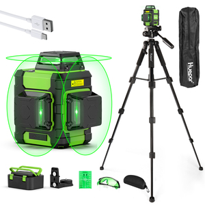 Niveau <span class=keywords><strong>laser</strong></span> professionnel <span class=keywords><strong>Huepar</strong></span> HM03CGT 12 lignes 360° pour extérieur avec trépied, modes manuel/automatique/impulsion, outil de précision à batterie longue durée - Product Image 1