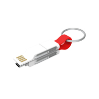 Mini Câble de Données USB Porte-clés - Cadeaux d'Affaires Charge Rapide 4/6-en-1 Magnétique Banque d'Alimentation Compatible Type-C/iPhone & OTG