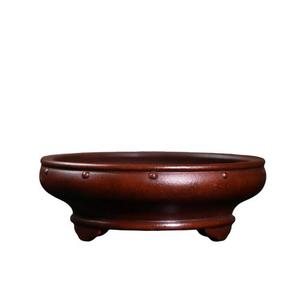 Maceta Redonda Hecha a Mano de Zisha de Yixing para Bonsái, Macetero de Escritorio Estilo Antiguo para Calamus - Product Image 5