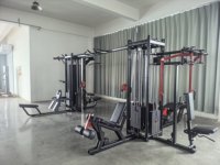 LonexFit Multi Gym Pro 8 Stations, Appareil d'entraînement fonctionnel à câbles croisés, Entraînement de force commercial, Acier inoxydable, Capacité de charge 1000 kg