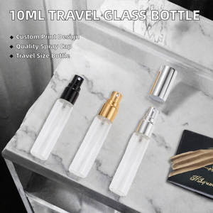 <b>10ml</b> Portable Travel Round Glass Perfume <b>Bottle</b> with Sprayer Cap UV Coating Screen Printing Custom Subpackage/ - Product Image 2