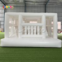 Château gonflable combiné de qualité commerciale rose avec double toboggan pour enfants, idéal pour la location de fêtes