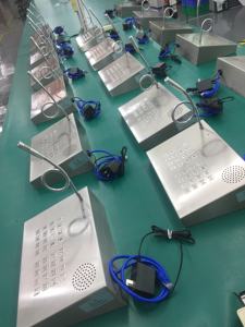 KNTECH IP55 Interphone de bureau étanche en acier laminé à froid pour les banques/gares ferroviaires Téléphones filaires Produit - Product Image 3