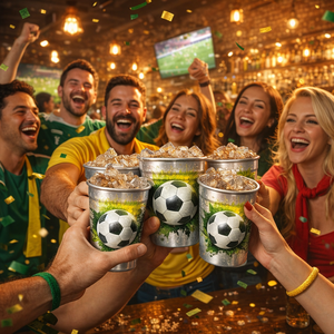 Vasos <span class=keywords><strong>de</strong></span> Aluminio Personalizados <span class=keywords><strong>con</strong></span> Temática <span class=keywords><strong>de</strong></span> Fútbol <span class=keywords><strong>de</strong></span> 9 oz, 12 oz, 16 oz y 32 oz, Vasos <span class=keywords><strong>de</strong></span> Cerveza <span class=keywords><strong>de</strong></span> Metal Reutilizables <span class=keywords><strong>con</strong></span> Impresión Completa para Deportes - Product Image 2