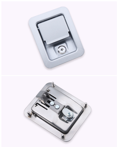 AJF 碳钢/不锈钢面板锁，适用于车辆工具箱、货车后门面板把手，2把钥匙，31.5mm后置锁芯 - Product Image 5