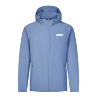 Chaqueta cortavientos Softshell ligera para hombre con cuello levantado, chaqueta deportiva informal impermeable para tela recubierta de verano