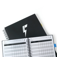 Journal de fitness à impression personnalisée A5 cahier à spirale exercice quotidien hebdomadaire mensuel agenda cahier d'entraînement de gymnastique