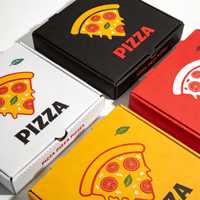 Boîte à pizza triangulaire personnalisée imprimée, en carton blanc, pour emporter, emballage individuel pour une seule part de pizza, vente en gros, logo personnalisé