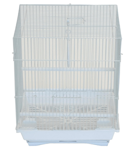 Cage à oiseaux en fil de fer de 60 cm pour perroquets, cage de reproduction de qualité importée, cage de transport blanche pour perroquets avec support - Product Image 2