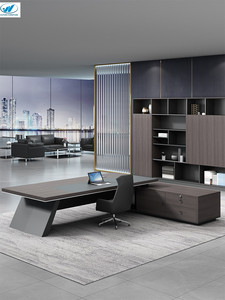 Table de bureau de direction en forme de L, plateau en MDF, épaisseur 50 mm, design luxueux, pieds en métal, <span class=keywords><strong>Victory</strong></span> Furniture - Product Image 5