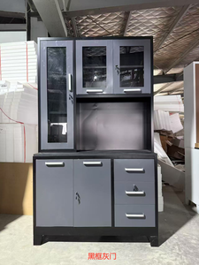 Meuble de cuisine en acier inoxydable à assembler, mobilier de maison écologique, structure démontable, couleur personnalisable, en vente - Product Image 2