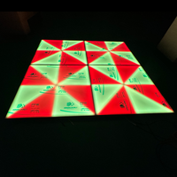 Panneaux de danse LED RGB DMX à piles, changeant de couleur, 1m*1m, grande taille, éclairage de piste de danse, scintillant dans le noir, fluorescent, fête disco