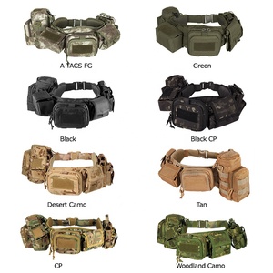 야케다 헌팅 가젯 파우치 웨이스트 백 조절 가능한 MOLLE 패딩 패트롤 듀티 벨트 전투 전술 유틸리티 벨트 홀스터 포함 - Product Image 3
