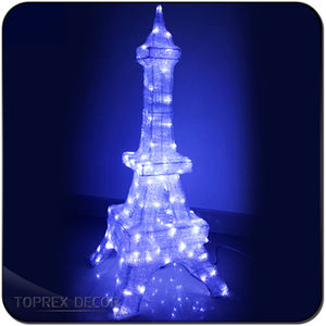 โคมไฟ LED อะคริลิคสำหรับตกแต่งใน3D ไฟรูปหอไอเฟลสำหรับเทศกาลคริสต์มาสโคมไฟรูปทรงสวนกลางแจ้ง - Product Image 2