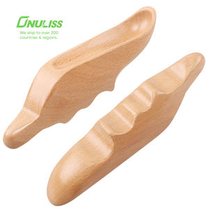 Guasha alat pijat tubuh kayu alami, palu pijat terapi tisu dalam kayu 100% - Product Image 2