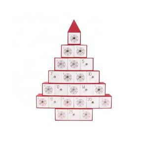 Caja de regalo con calendario de Adviento de Nochebuena al por mayor, embalaje de papel en relieve para Navidad, regalo de vacaciones - Product Image 3